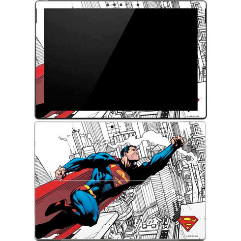 DC Comics Superman Super Speed Flying Over City Surface Pro 4 Skin